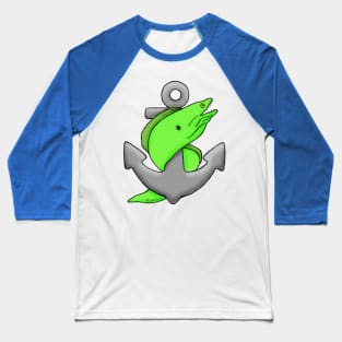 Moray Eel and Anchor Baseball T-Shirt